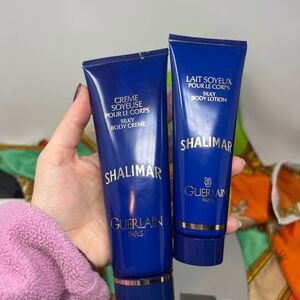 USED Vtg Shalimar Guerlain Body Products Silky Body Creme + Silky Body Lotion